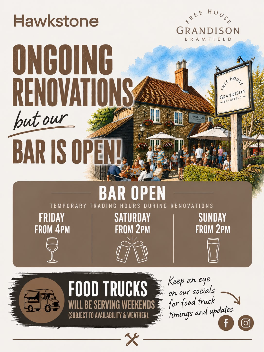 The Grandison Pub, closed for a refurb